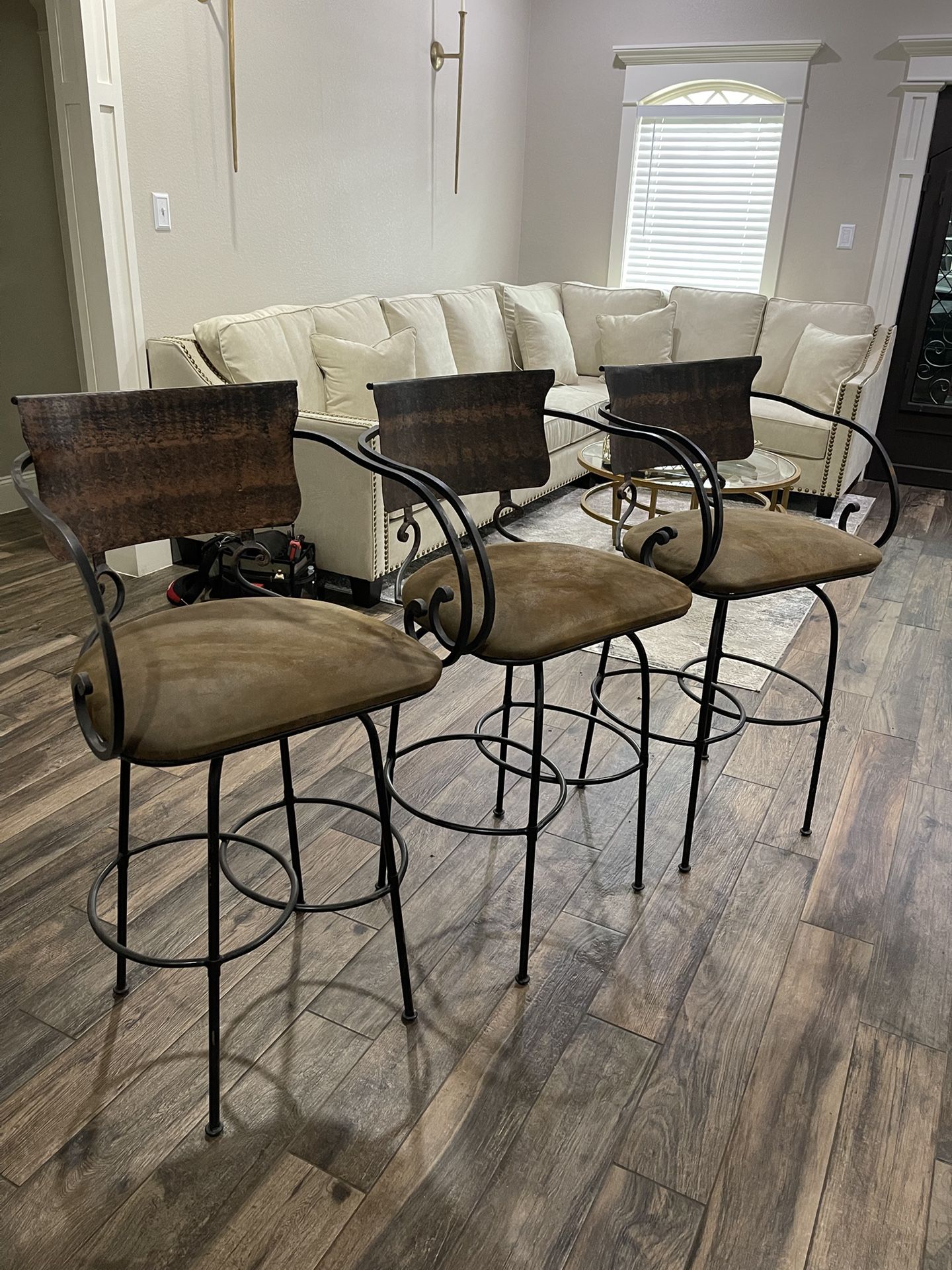 Iron Bar Height Stools
