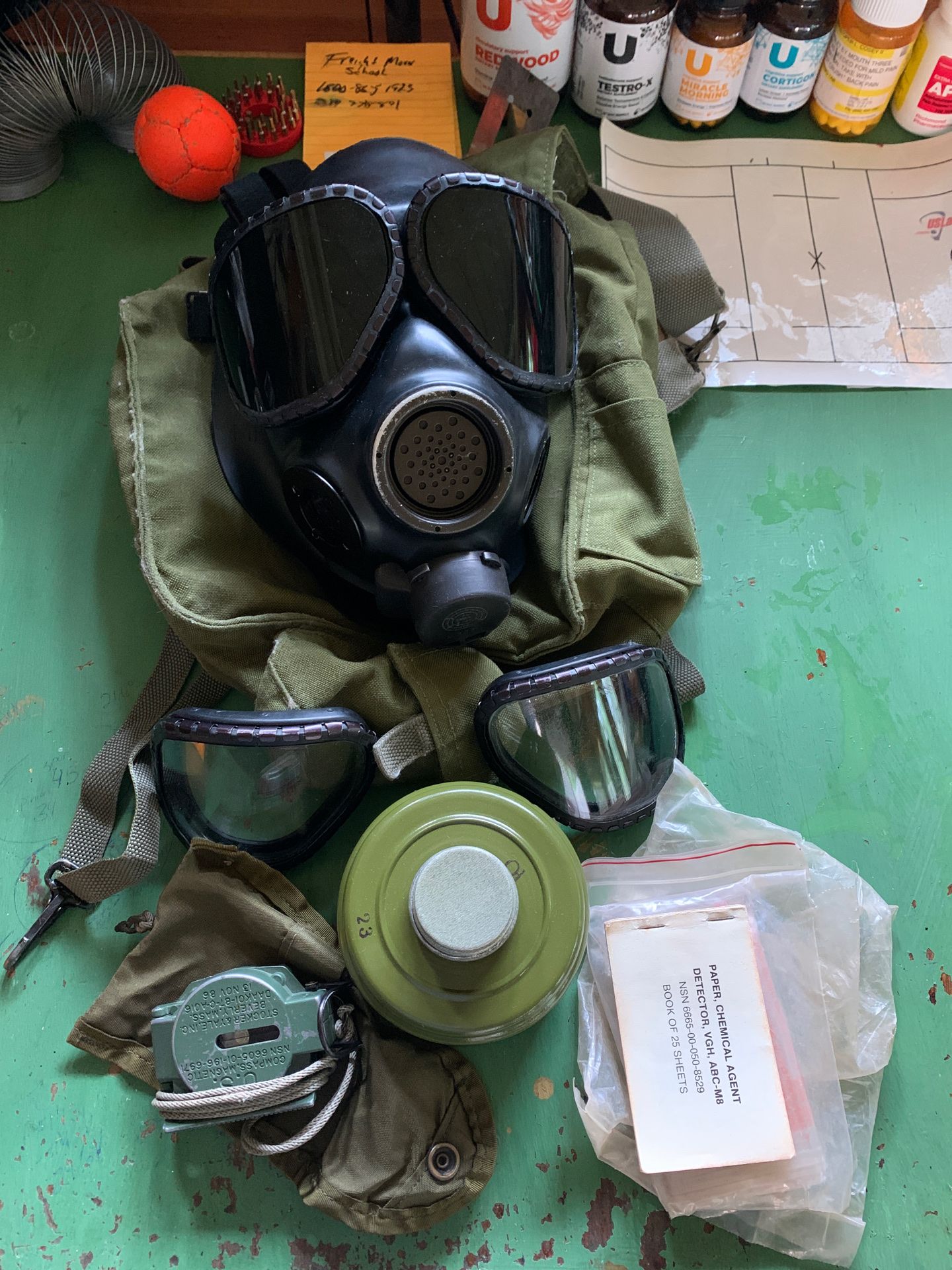 Army Infantry 11X NBC Gas Mask, with Goodies!!!