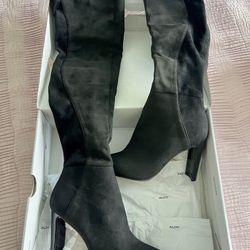 Aldo Over The Knee Tall Heel Suede Show Boots Size 6.5
