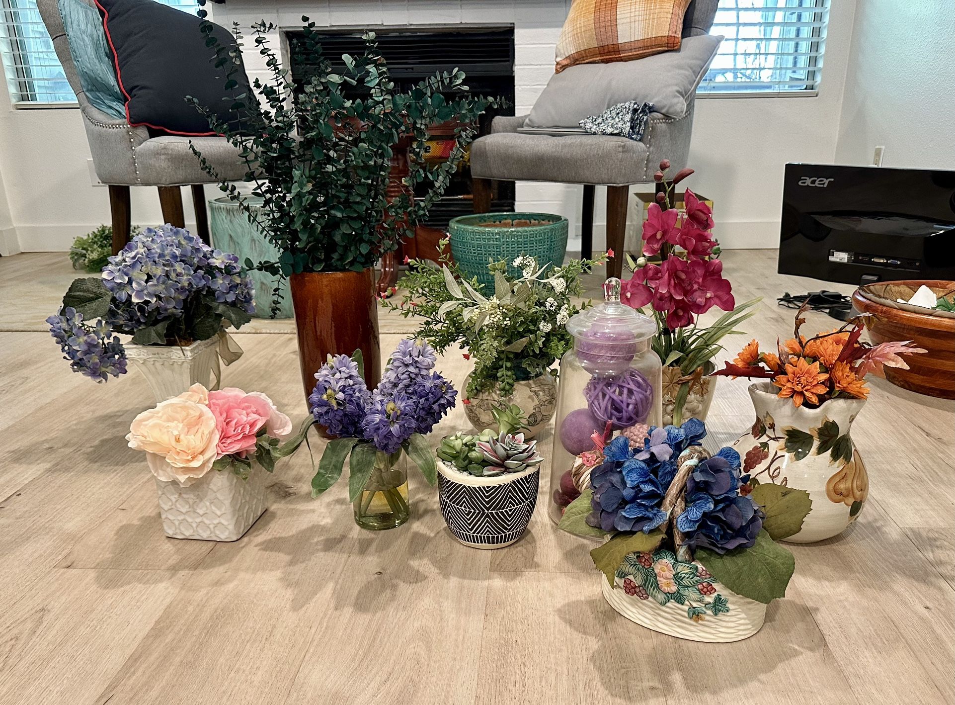 Artificial Flowers + Vases