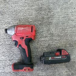 Milwaukee impact driver + battery (no charger)