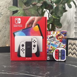 Nintendo Switch Oled Bundle Super Mario Party Extra Controller 