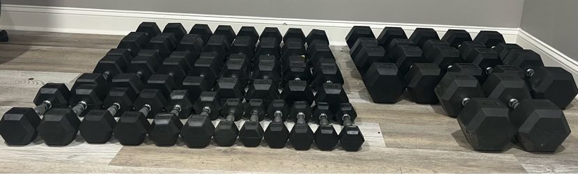 New Rubber Hex Dumbbells | Multiple Weights Available