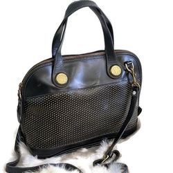 Dooney & Bourke Black Leather Vintage Handbag Purse