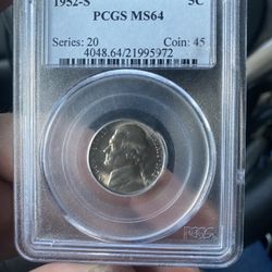 1952 S Jefferson Nickel