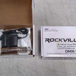 BRWH-B07MWXR1QB  Rockville DMX-WRE Wireless DMX Receiver 2.4GHz, 9-Hour Battery, 1968-Foot Range, Compact 0.4 lb Design, for DJs and Stage Lighting