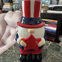 Mr. Christmas Uncle Sam Light Up Cookie Jar