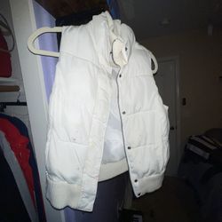 White Zip Front