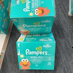 Pampers Diapers Size 2 count 180 $41.99