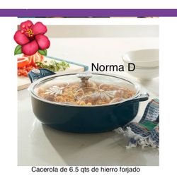 Cacerola de 6.5 qts de hierro forjado nueva en su caja 🌺 princess house 🌺