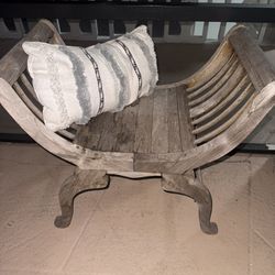 Rustic Wooden Bench / Accent Chair – DIY Project Piece