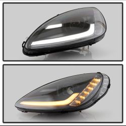 2005 2013 c6 corvette Black LED switchback headlights
