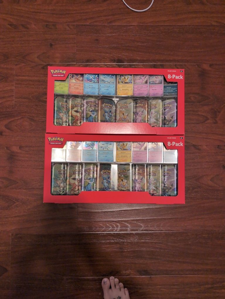 Pokemon Prismatic Evolutions 8 Mini Tins (2-Pack) - Sealed w/ Promo Cards