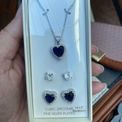 Blue Sapphire Jewelry Set 