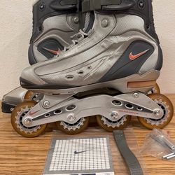 Nike N Dorfin 4 Air Max Inline Rollerblades Black Silver Women's Size 10