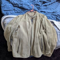 Michael Kors Suede Leather Jacket Size XXL 