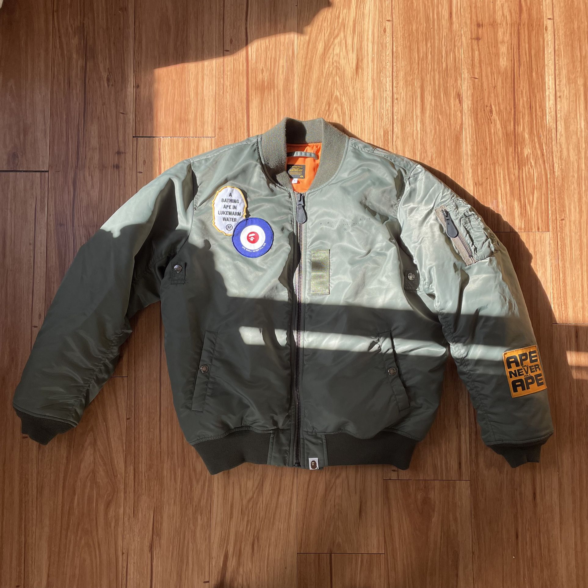 Authentic Bape dev-ops proper uniform bomber jacket