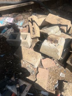 Free cinder blocks and wood