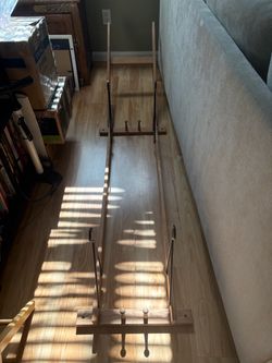 wall mount wooden bike rack
