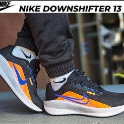 Nike Downshifter 13 Black and Orange Sneakers Men's 8½