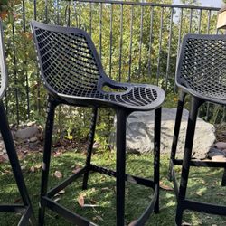 Bar Stools 27 Inch Seat Height Excellent Condition Counter Height Black