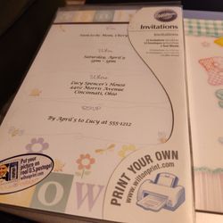 Baby Shower Items Invitation Game Booklets