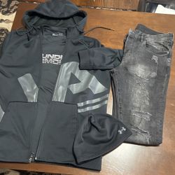 H&M Jeans 33/30   Under Armour Hoodie L Tshirt M