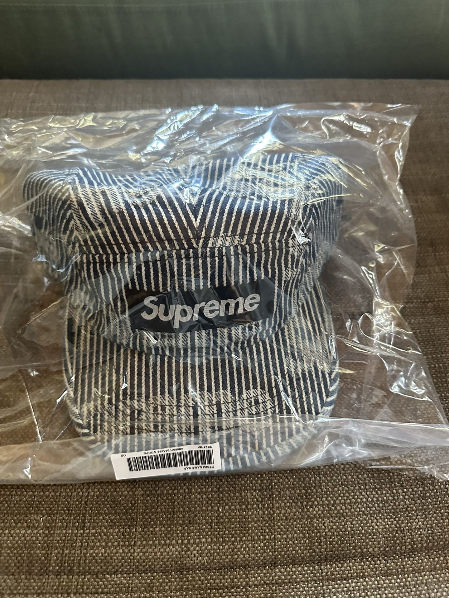 Supreme Denim Camp Cap SS24 Stripe