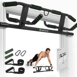Kakiclay Multi-Grip Pull Up Bar with Smart Larger Hooks Technology