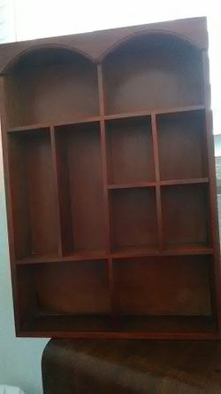 Wooden nicknack shelf