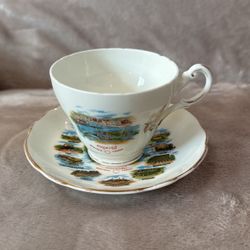 Vintage Royal Darwood Expo 67 Montreal Canada England Fine Bone China Tea Cup and Saucer