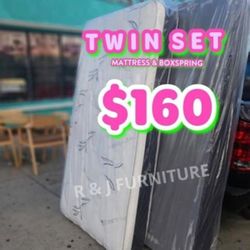 Twin Size Boxspring And Mattress 