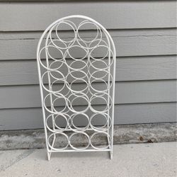 White Metal Wine Rack