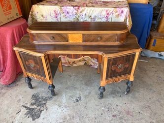 Vintage Art Deco Vanity / Dressing Table – Restored – Original Hardware
