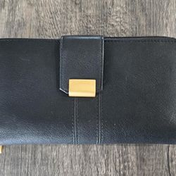 Princess Gardner Black Leather Wallet