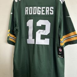 AARON RODGERS SIGNED GREEN BAY PACKERS QB AUTOGRAPHED NIKE JERSEY w/COA XL 597