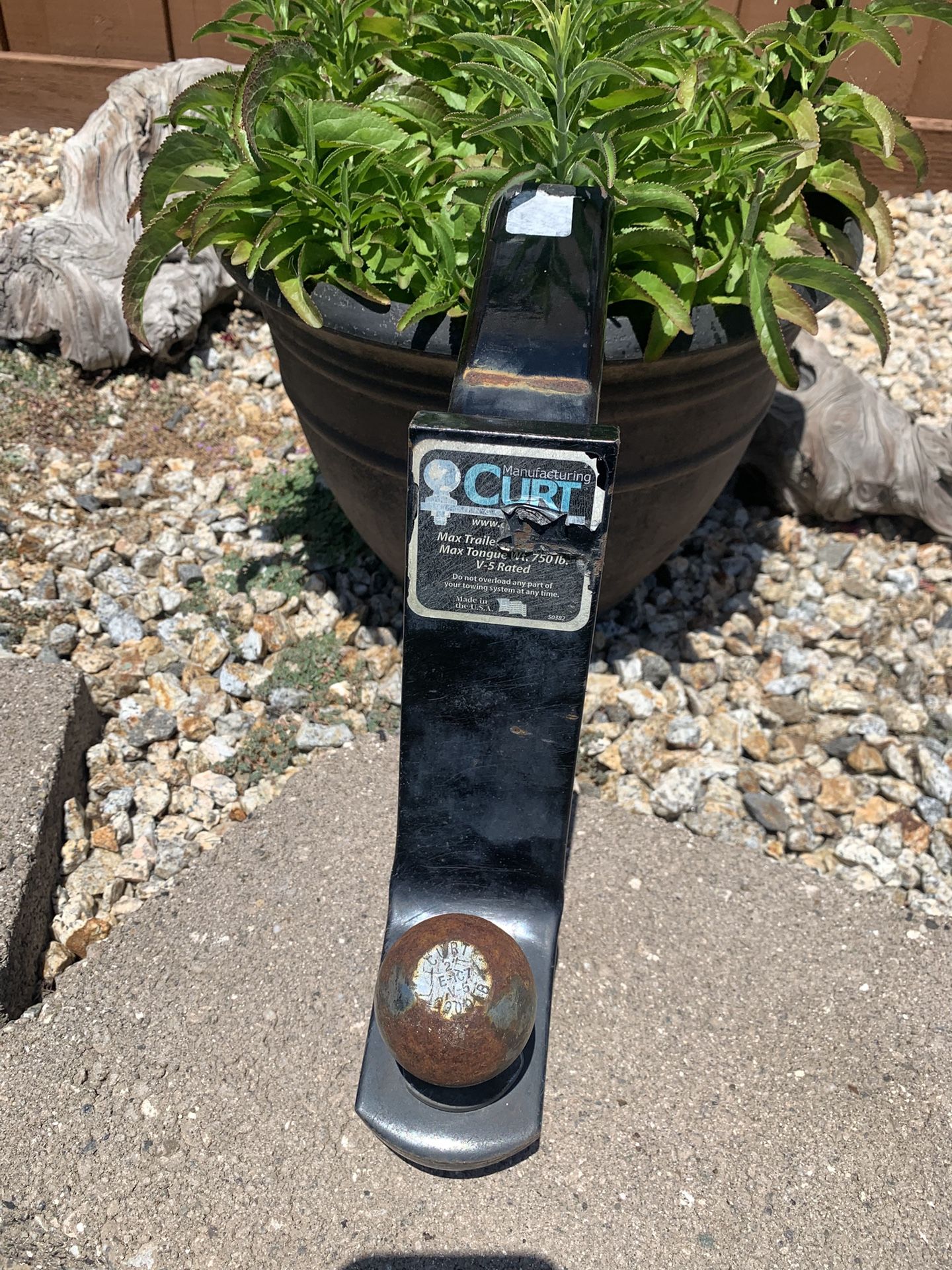 Curt 7” Drop Hitch Ball Mount