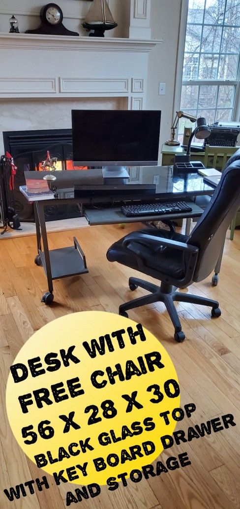 Desk With FREE Chair And Free Delivery Available TODAY ONLY