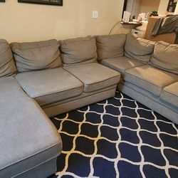 Large Gray Sectional Couch