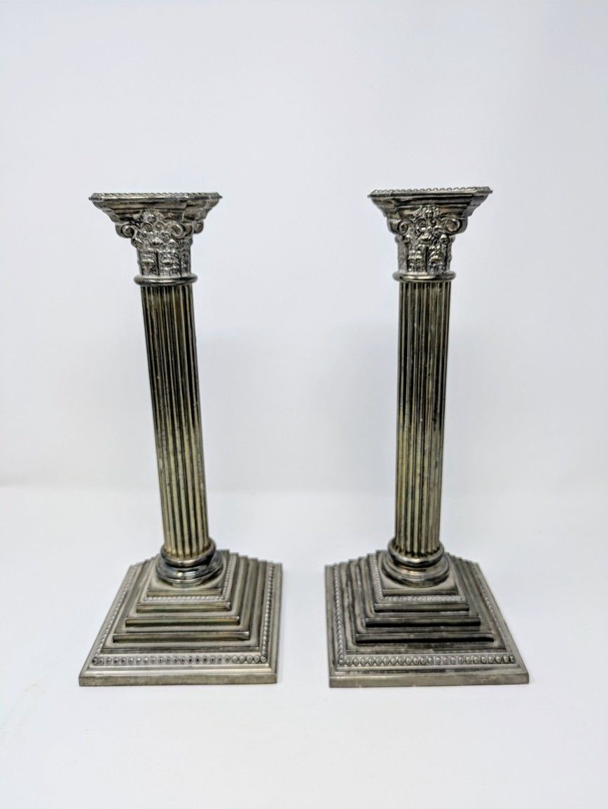 20th Century American Silver-Plated Candle Holders by Godinger