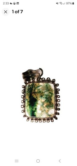 Moss Quartz Pendant Beautiful 