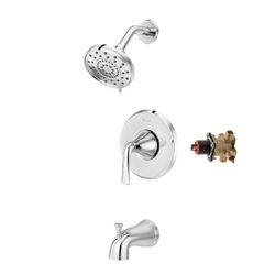 Ladera Single Handle 3-Spray Tub and Shower Faucet 1.8 GPM in Polished Chrome (Valve Included)