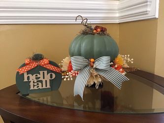 Fall Pumpkin Decor Set – 2 Pieces