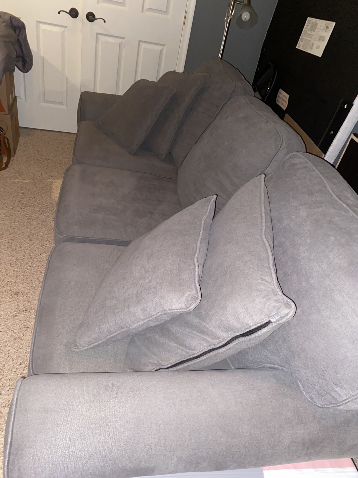 Dark grey Bobs Discount Furniture sofa
