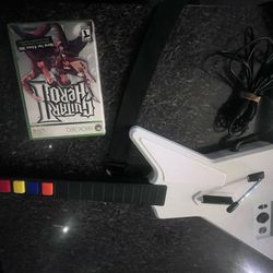Xbox 360 Wired  Guitar W Game 