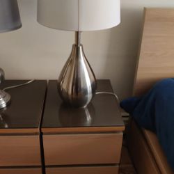 King Size Bed Frame With Matress, Night Stands, And Lamps Needs To Go By Tomorrow