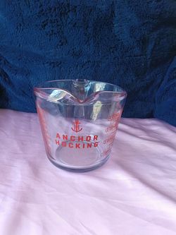 Anchor Hocking 4 Cup 1 Quart Glass Measuring Cup Vtg Made in USA