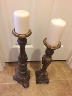 Candle holders, includes candles