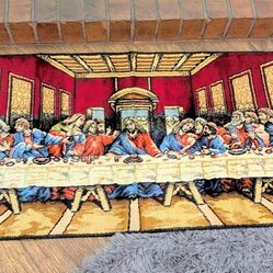 The Last Supper Large Velvet Tapestry 