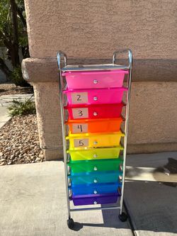 Rainbow 10-Drawer Rolling Storage Cart